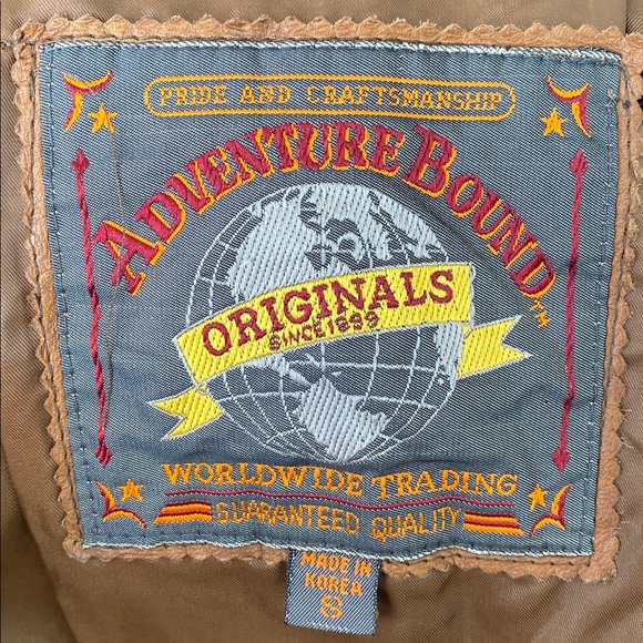 Vintage Men's Brown Leather Bomber Jacket Women Sz M Stand Collar Aviator Retro - Picture 12 of 16